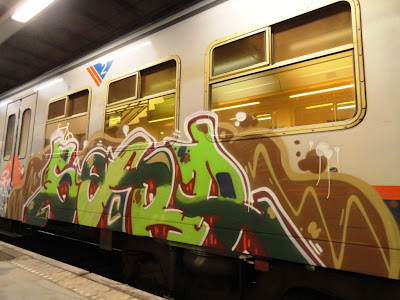 graffiti on train
