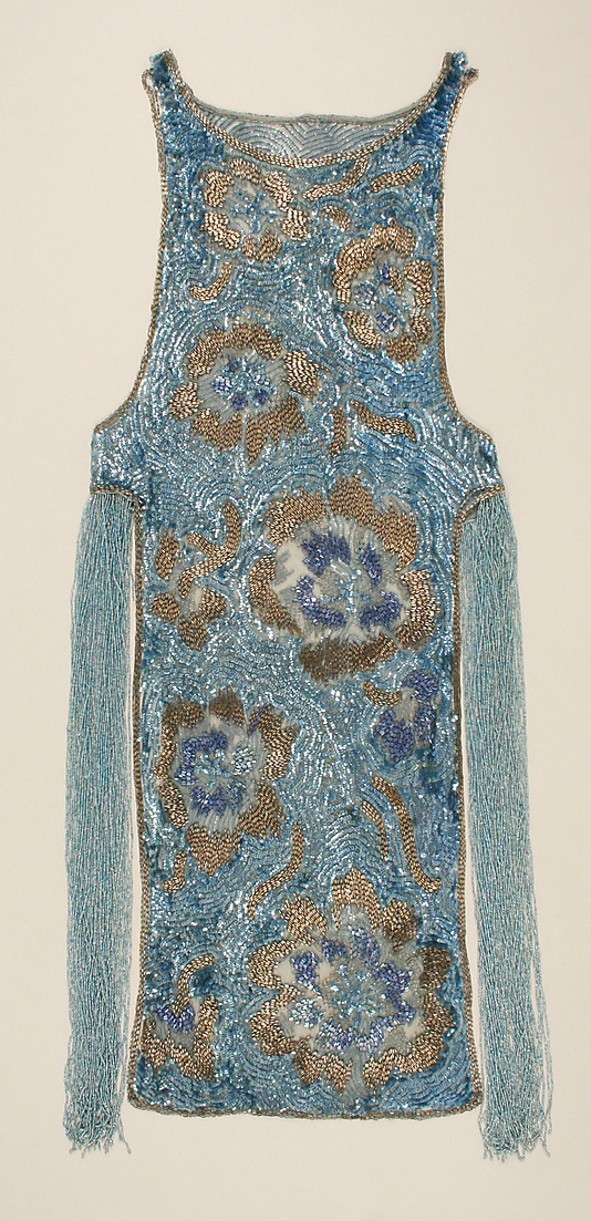 A Textile a Day Worth Blue Beaded Dress
