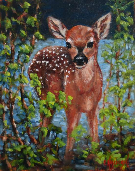 Daily Painters of Pennsylvania Fawn Impressionistic