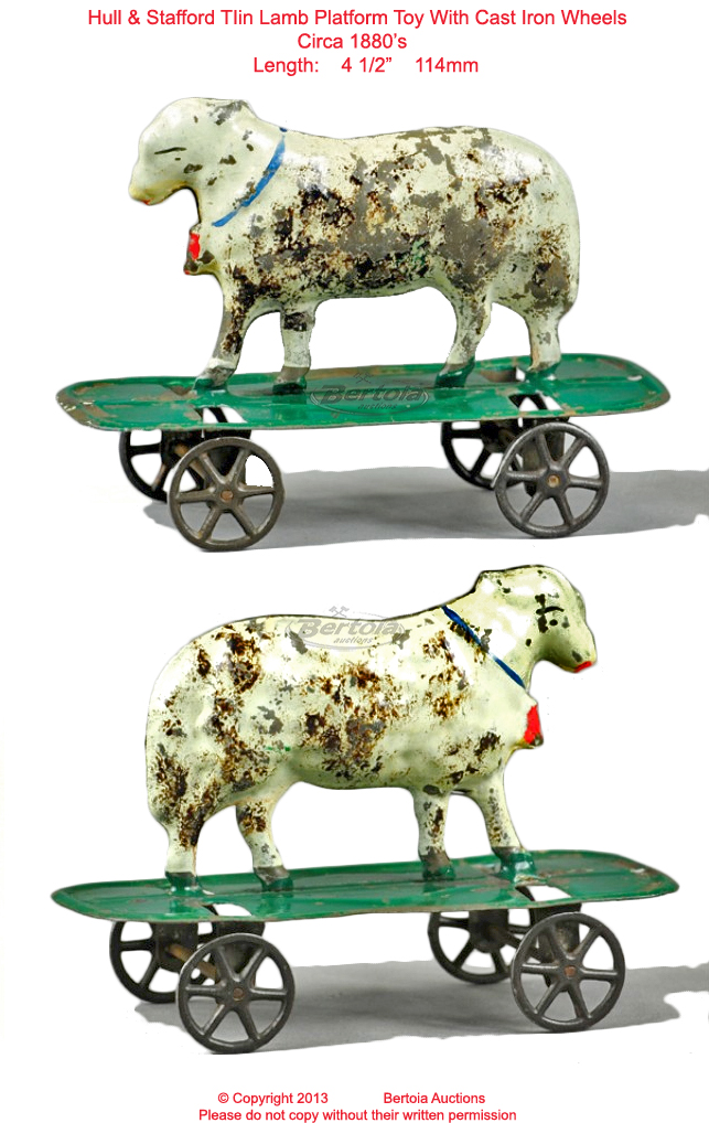 Old Antique Toys Hull and Stafford Early American Tin Toys