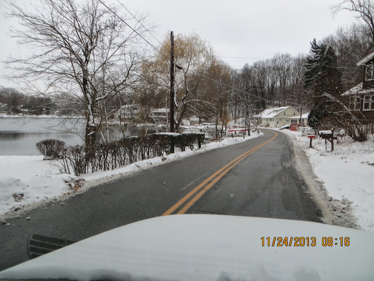 This is West Shore Drive in Franklin Township beside Brady Lake.