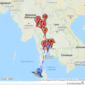Mi ruta en Tailandia