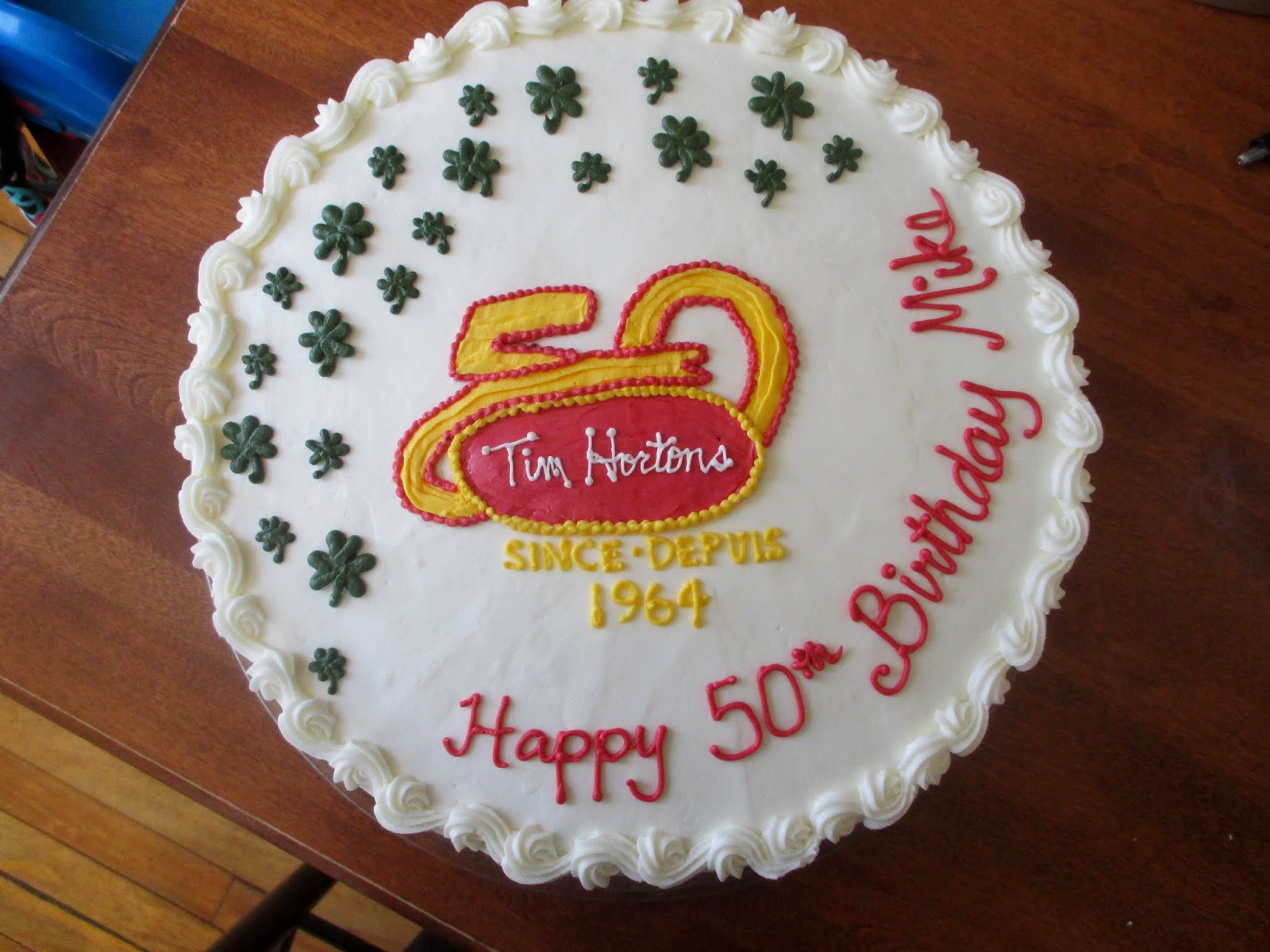 Dwyer's Farmhouse A 50th Birthday Cake with Tim Hortons