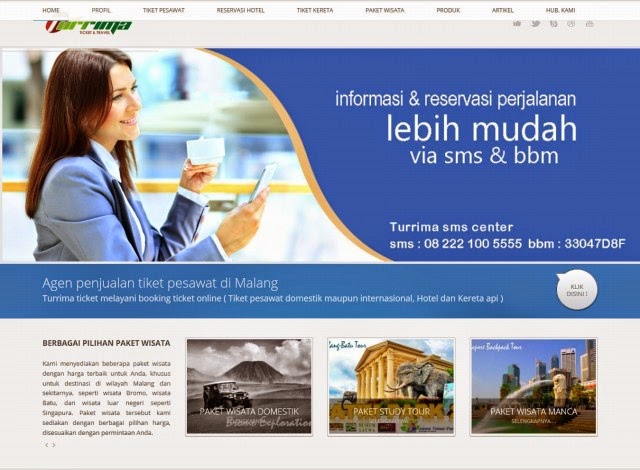 Website Agen Tiket Pesawat Turrima-Ticket.Com Website Company Profile Agen Tiket Pesawat Turrima-Ticket.Com, Jasa Pembuatan Website Company Profile Malang
