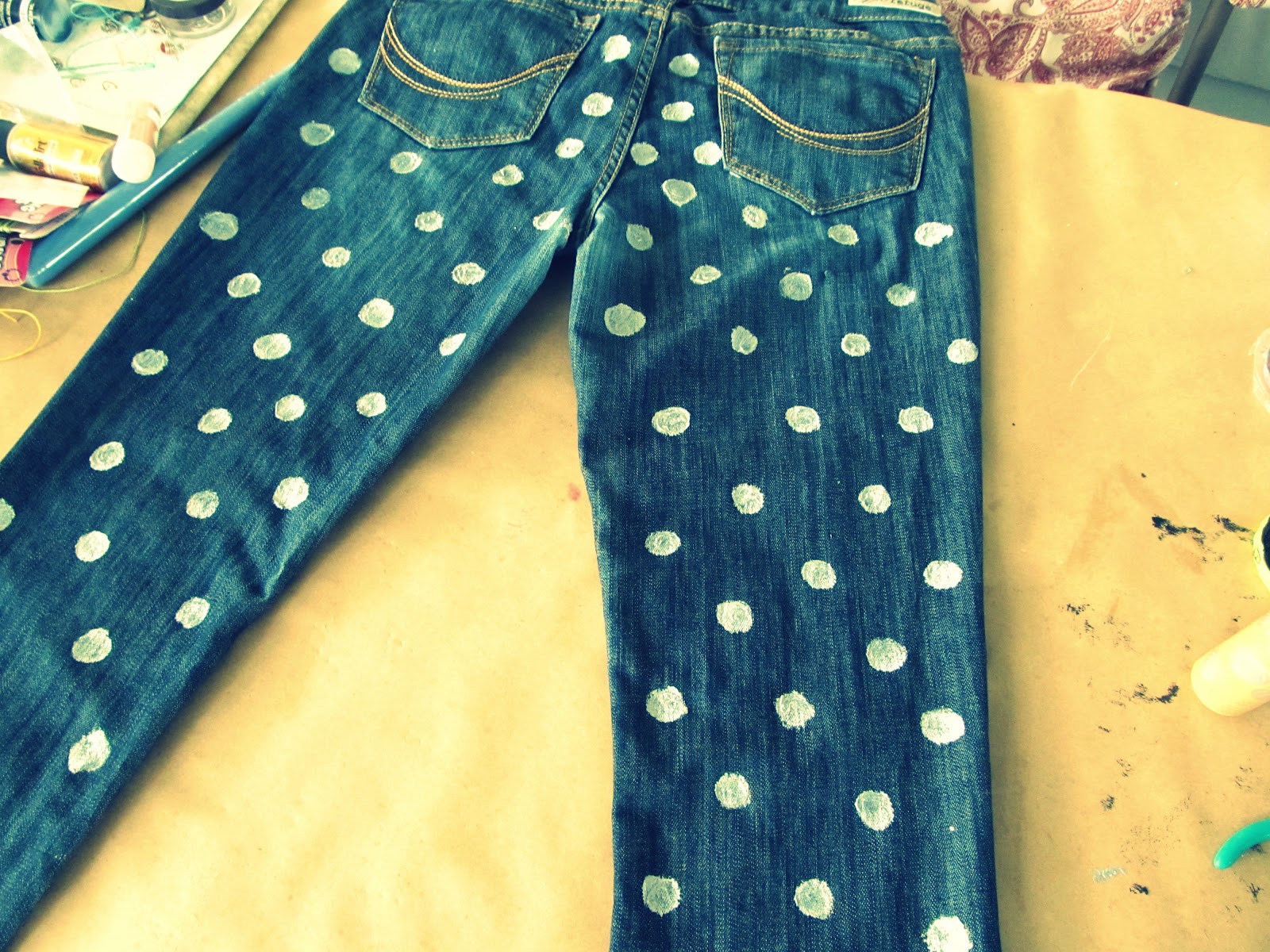 WobiSobi Seeing Spots. Polka Dot Jeans, DIY