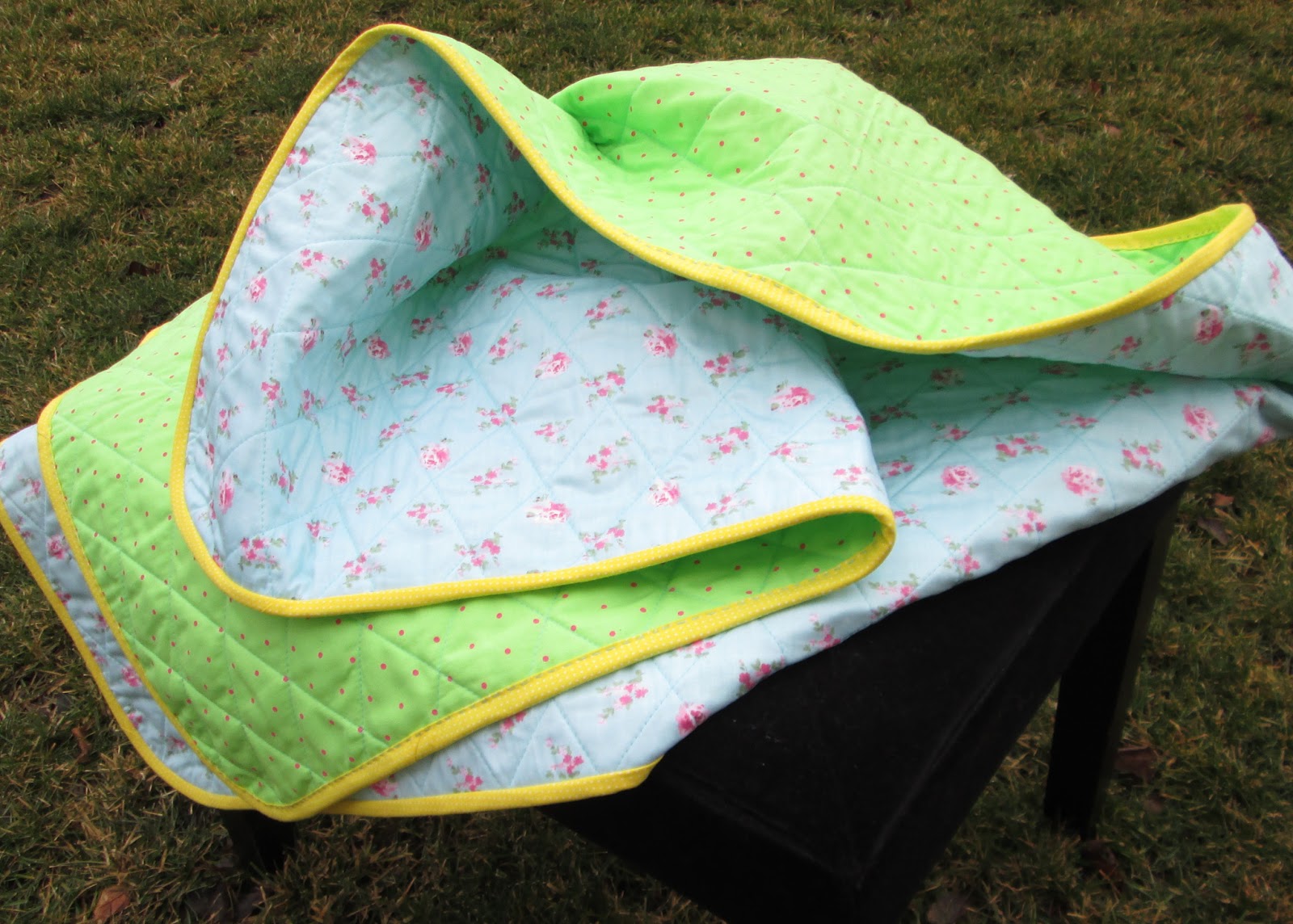 s.o.t.a.k handmade whole cloth baby quilt