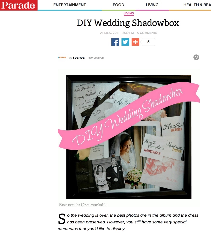 DIY Wedding Shadowbox