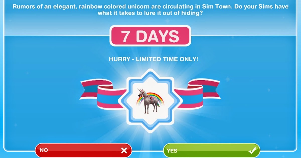 Sims Freeplay Quests and Tips Event The Rainbow Rider