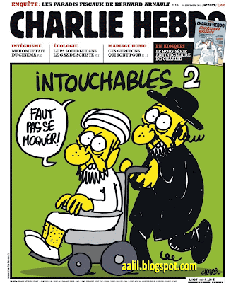 GAMBAR KARTUN NABI MUHAMMAD SAW di Majalah Chalie Hebdo Prancis