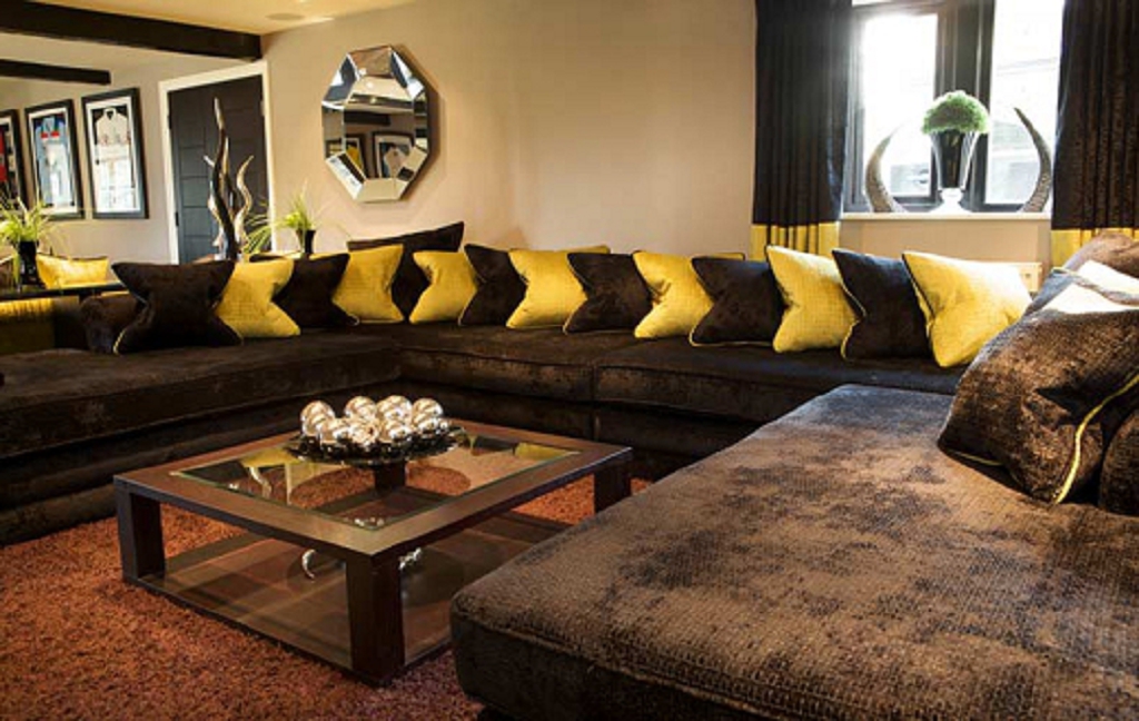 30 sala de estar ideas marrones modernos decoración decoración ...