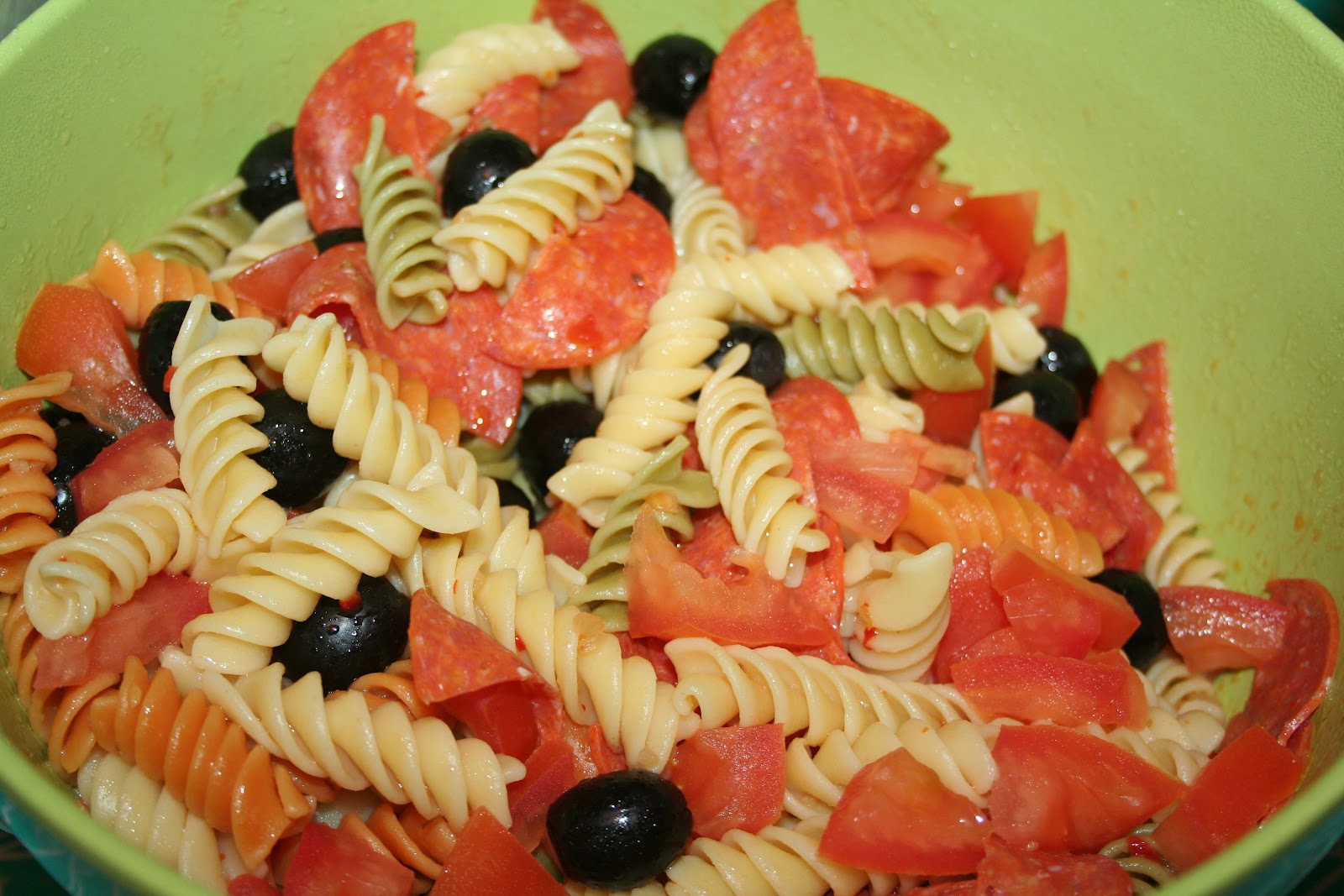 Rainbow Rotini Pasta Salad Carly's Kitchen