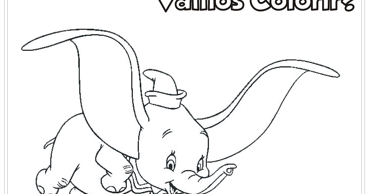 Dumbo desenho para colorir