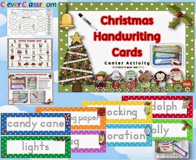 Christmas Handwriting Cards Center Activity Polka Dot Theme Christmas Handwriting Cards Center Activity Polka Dot Theme