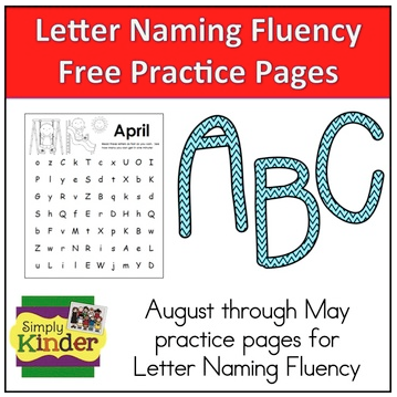 letter naming fluency freebie simply kinder letter naming