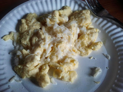 Perfect Scrambled Eggs Scrambled Eggs On A Paper Plate