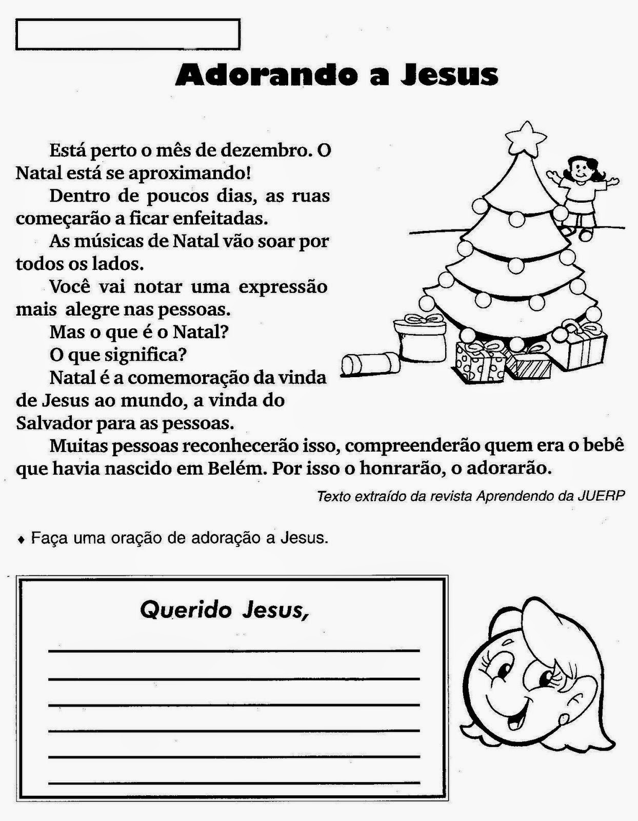 PROFª ADRIANA, ALFABETIZANDO COM AMOR: Texto e interpretação com tema de  Natal