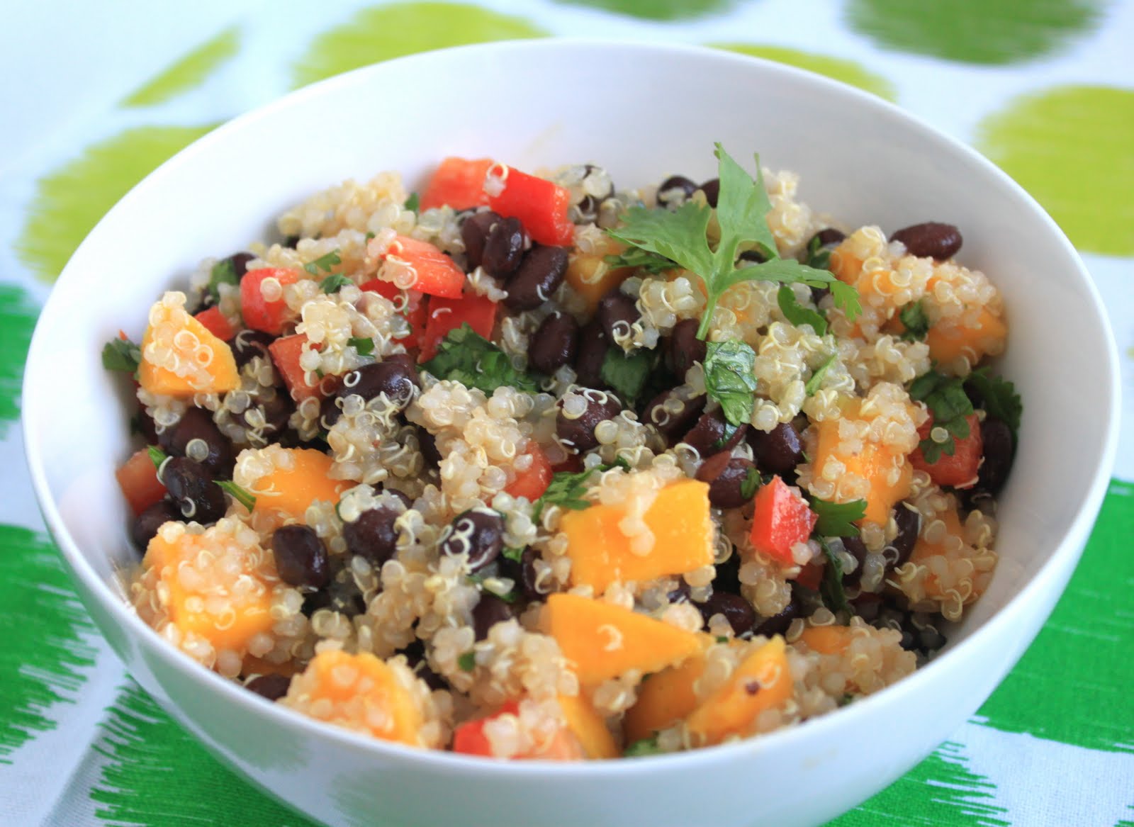 mango and black bean quinoa salad greens & chocolate