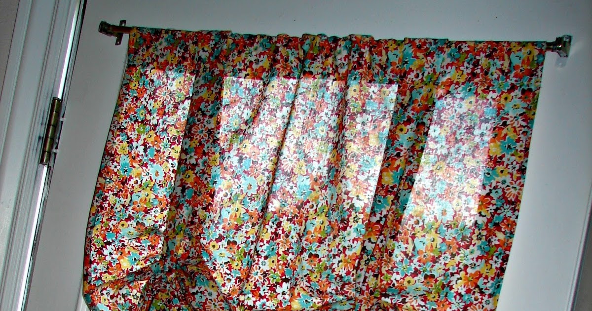 A girl and a glue gun curtains...