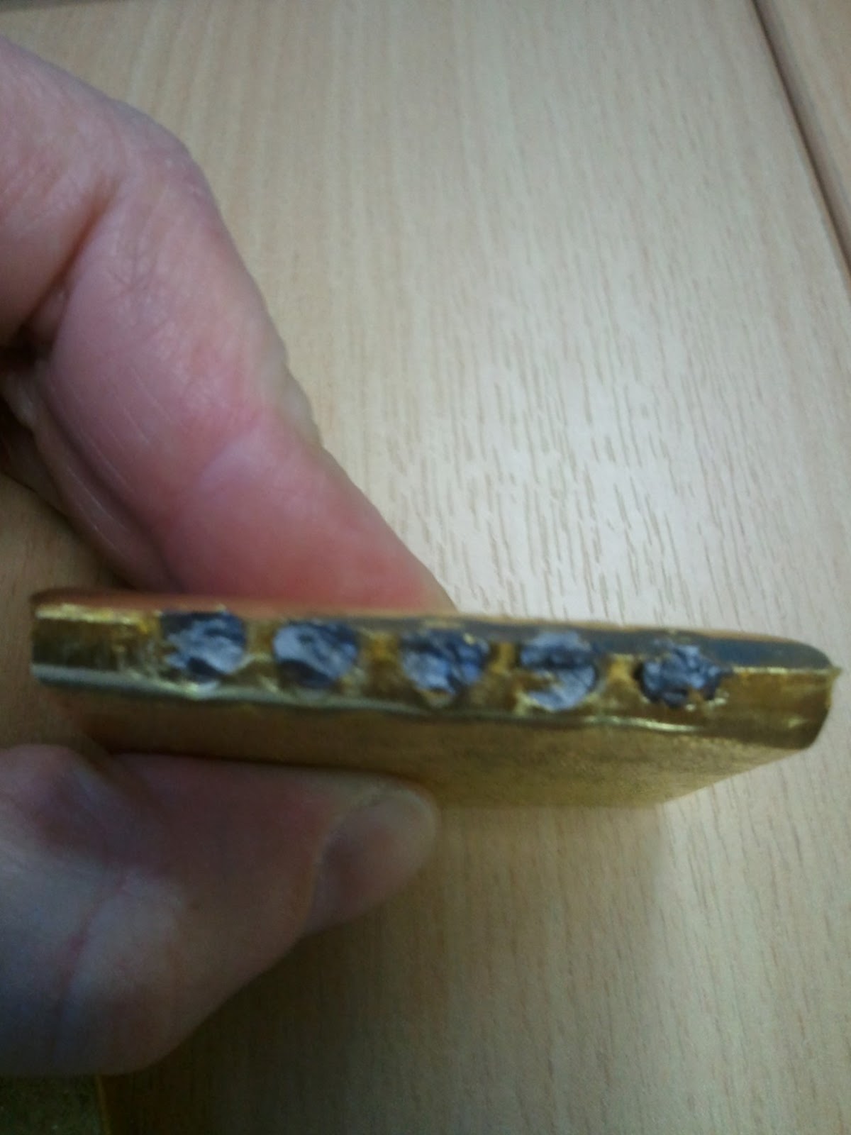 Tungsten filled Gold bars