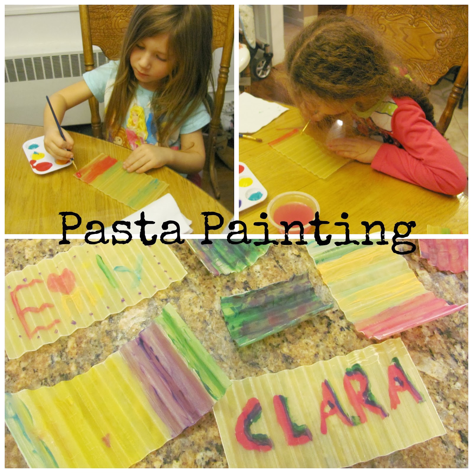 A Mommy's Adventures Pasta Painting