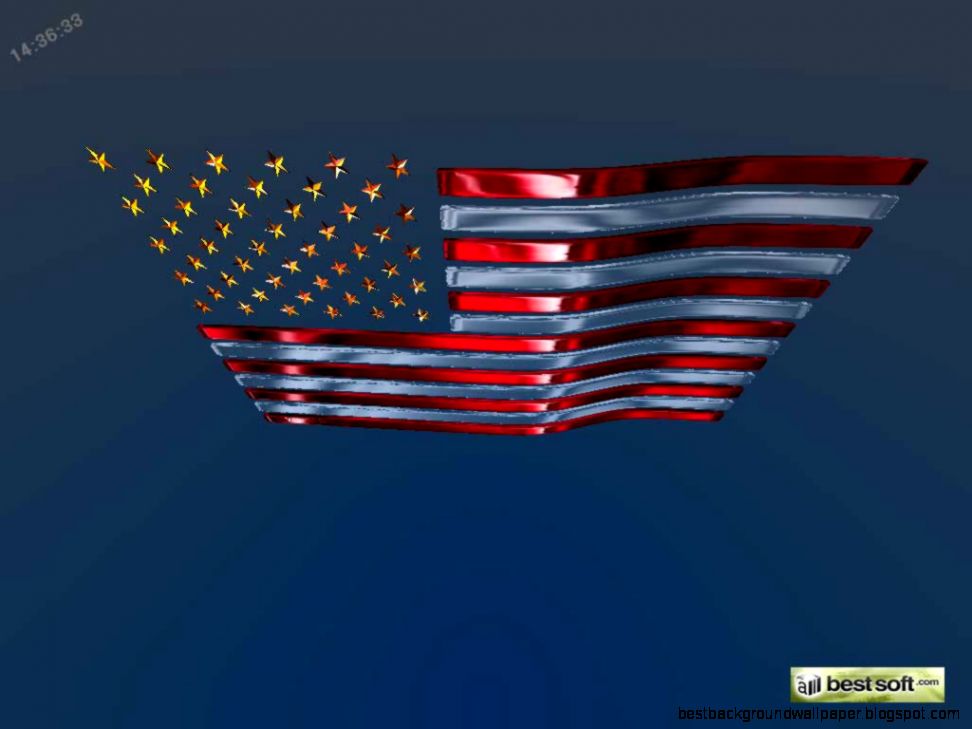 3D American Flag Screensaver Wallpaper