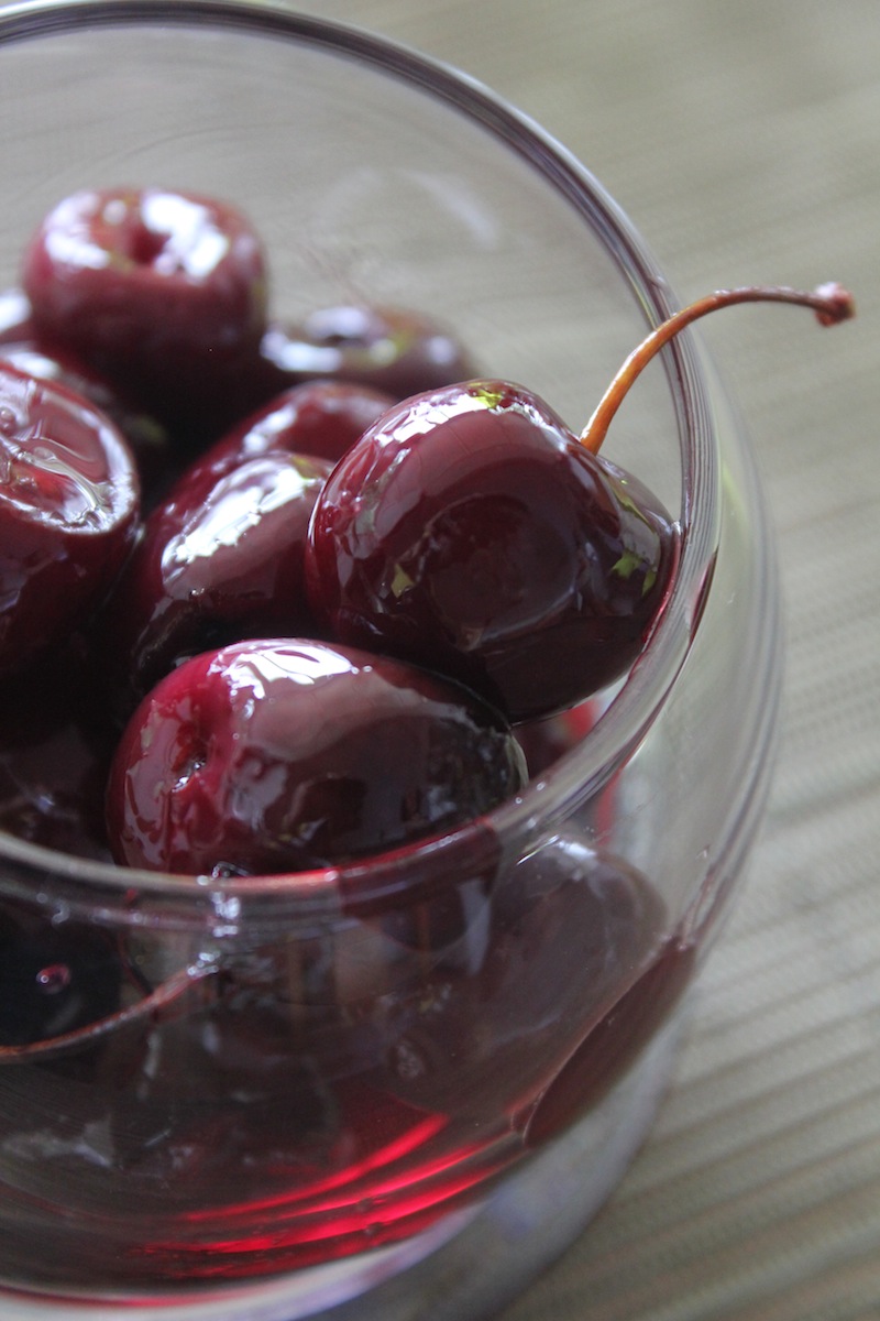 Vanilla Rum Panna Cotta with Rum Roasted Cherries Entries General