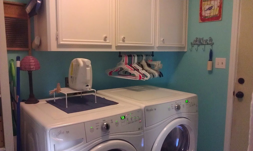 Now & Nen Laundry room hanger storage!