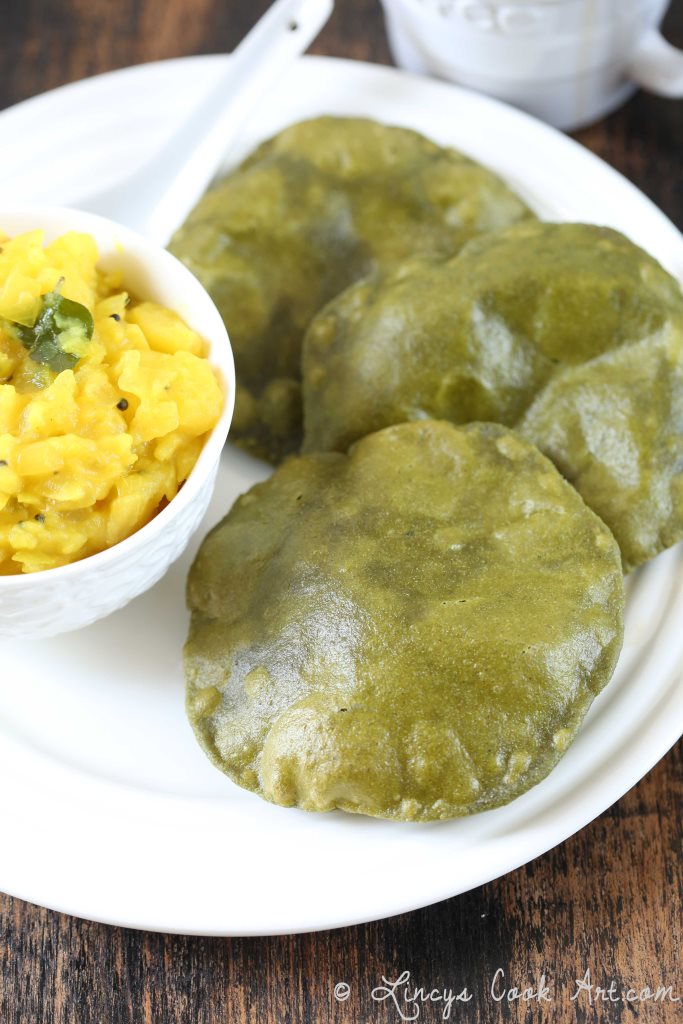 Palak Poori Spinach Poori Lincy's Cook Art