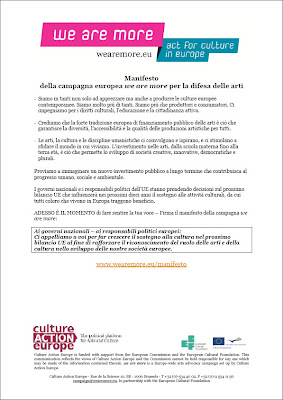 il manifesto della campagna europea we are more