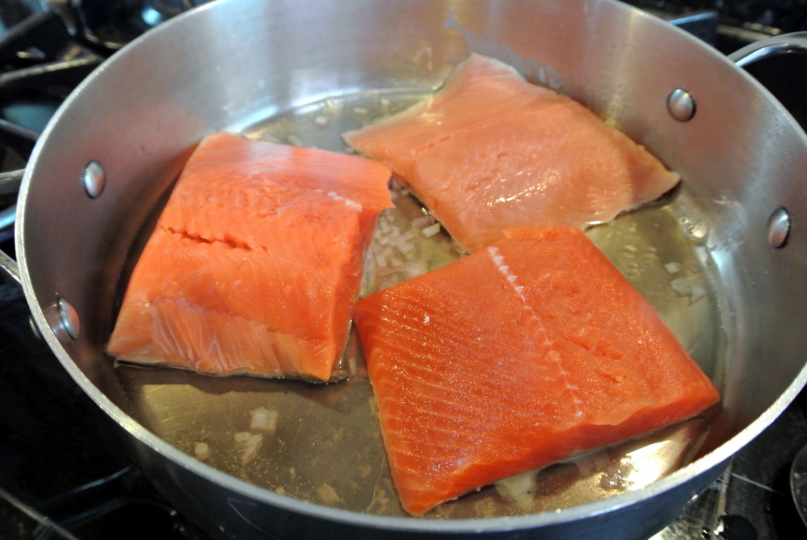 Gourmet Cooking For Two Poached Salmon with Mustard Sauce