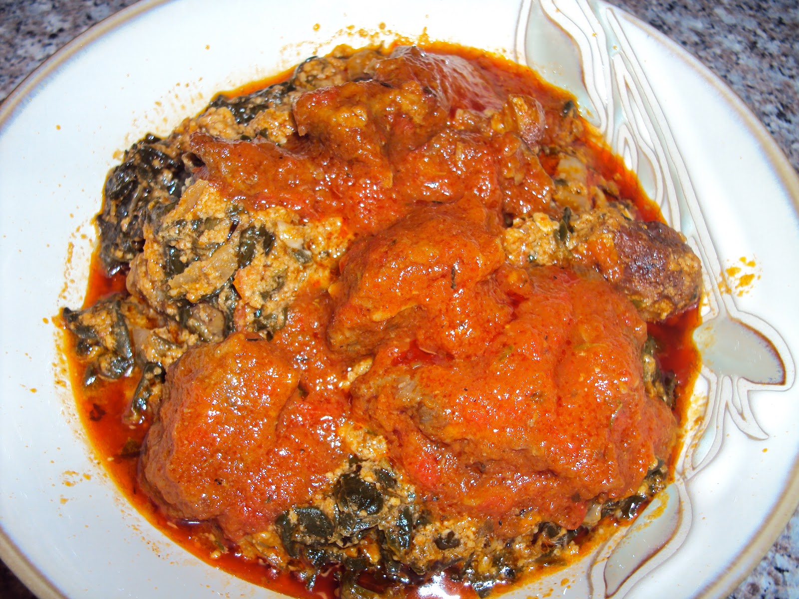 Efo Riro w/ Egusi (melon seed) Christiana's Corner