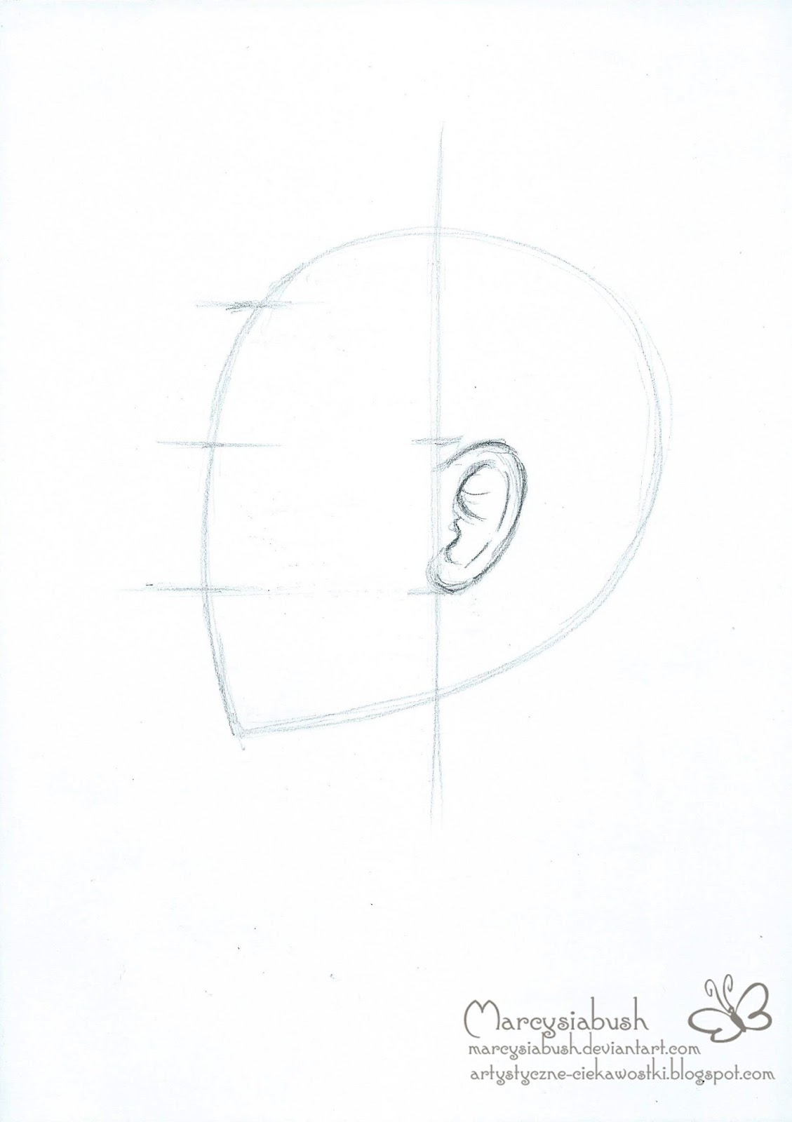 Artystyczne Ciekawostki Marcysibush Jak Rysowac Twarz Z Profilu Praktyka