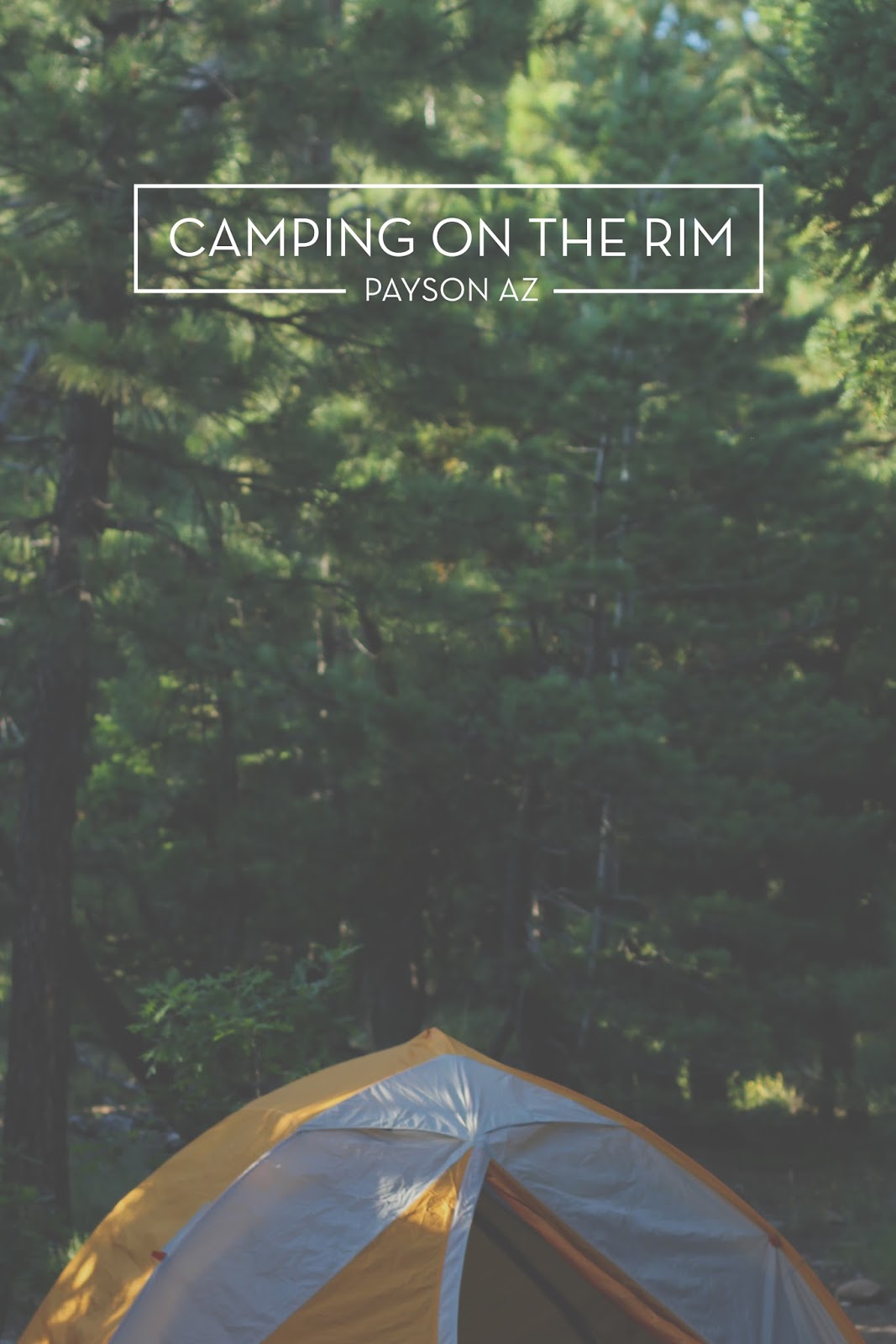 campin on the rim, payson az