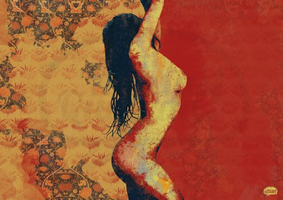 Pinturas surrealistas creadas con sangre real - Desnudo
