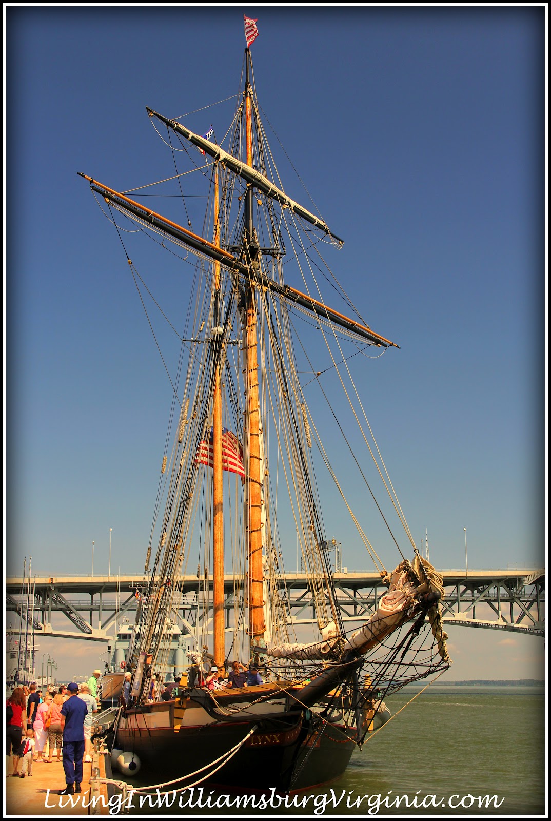 Living In Williamsburg, Virginia Tall Ship Lynx At Yorktown, Virginia