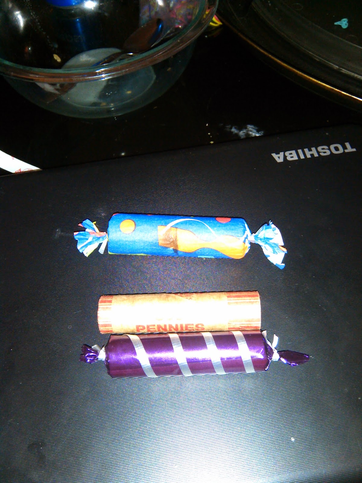 Logging Off of Facebook Candy Coin Wrapper Craft