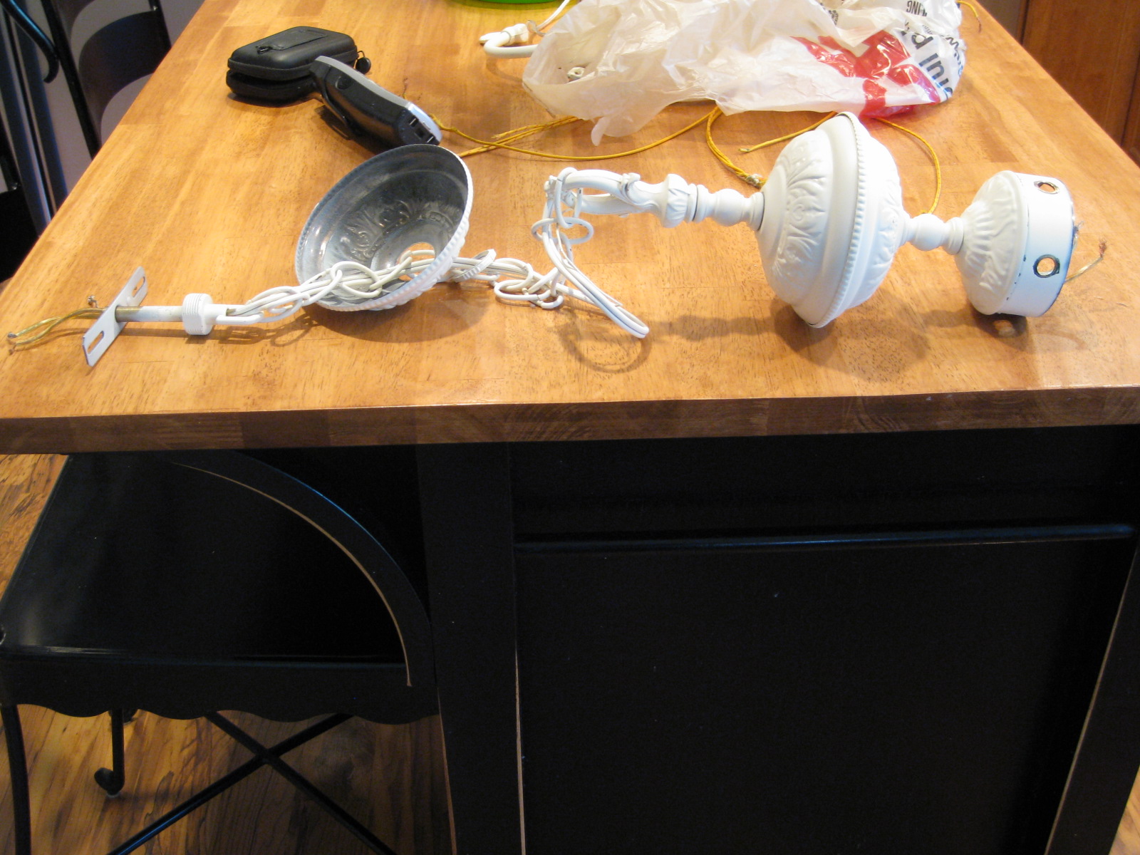 TDA decorating and design Rewiring The Chandelier It Actually Works!