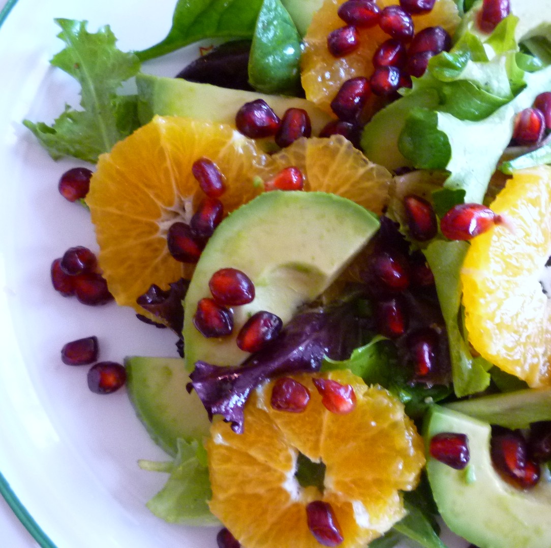 For Love of the Table Clementine & Pomegranate Salad with Avocado