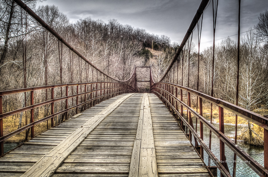 Our Eyes Upon Missouri Grand Auglaize Swinging Bridge at Lake of the