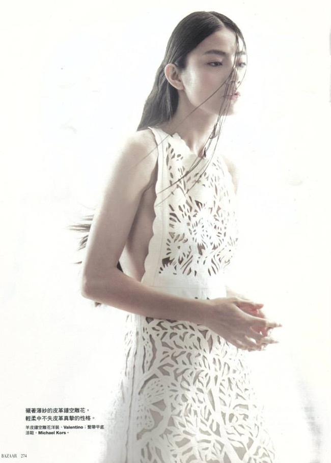 Valentino 2015 SS White Perforated Leather Dress Editorials