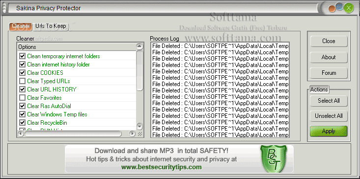 Screenshot software Sakina Privacy Protector 4.0.3.0