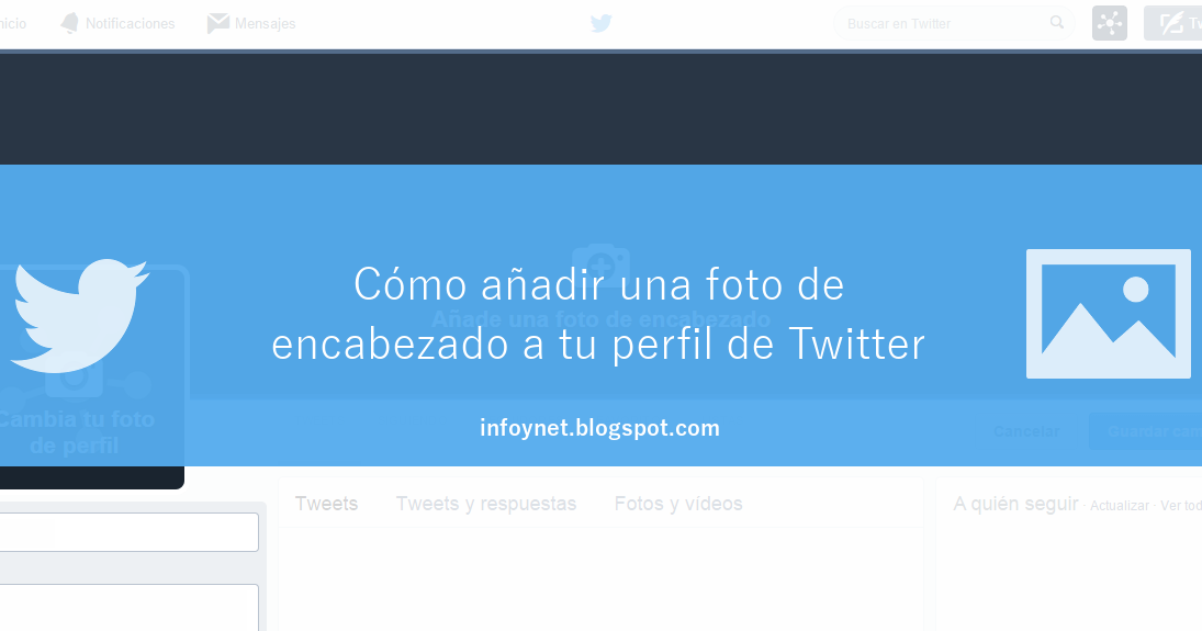 Añadir una foto de encabezado a un perfil de Twitter