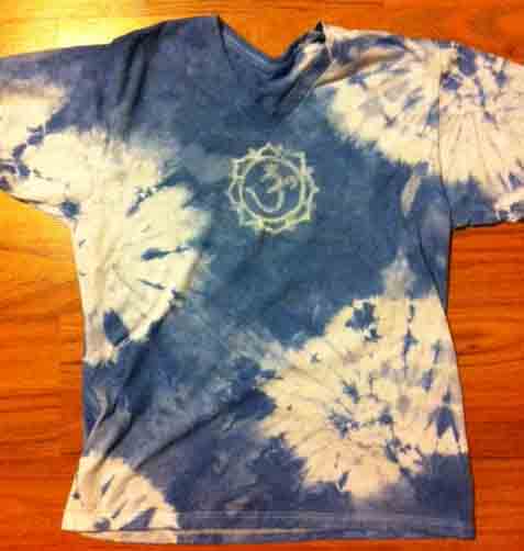 bleached royal blue shirt