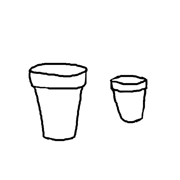 Collaboration Clip Art In the Garden black & white