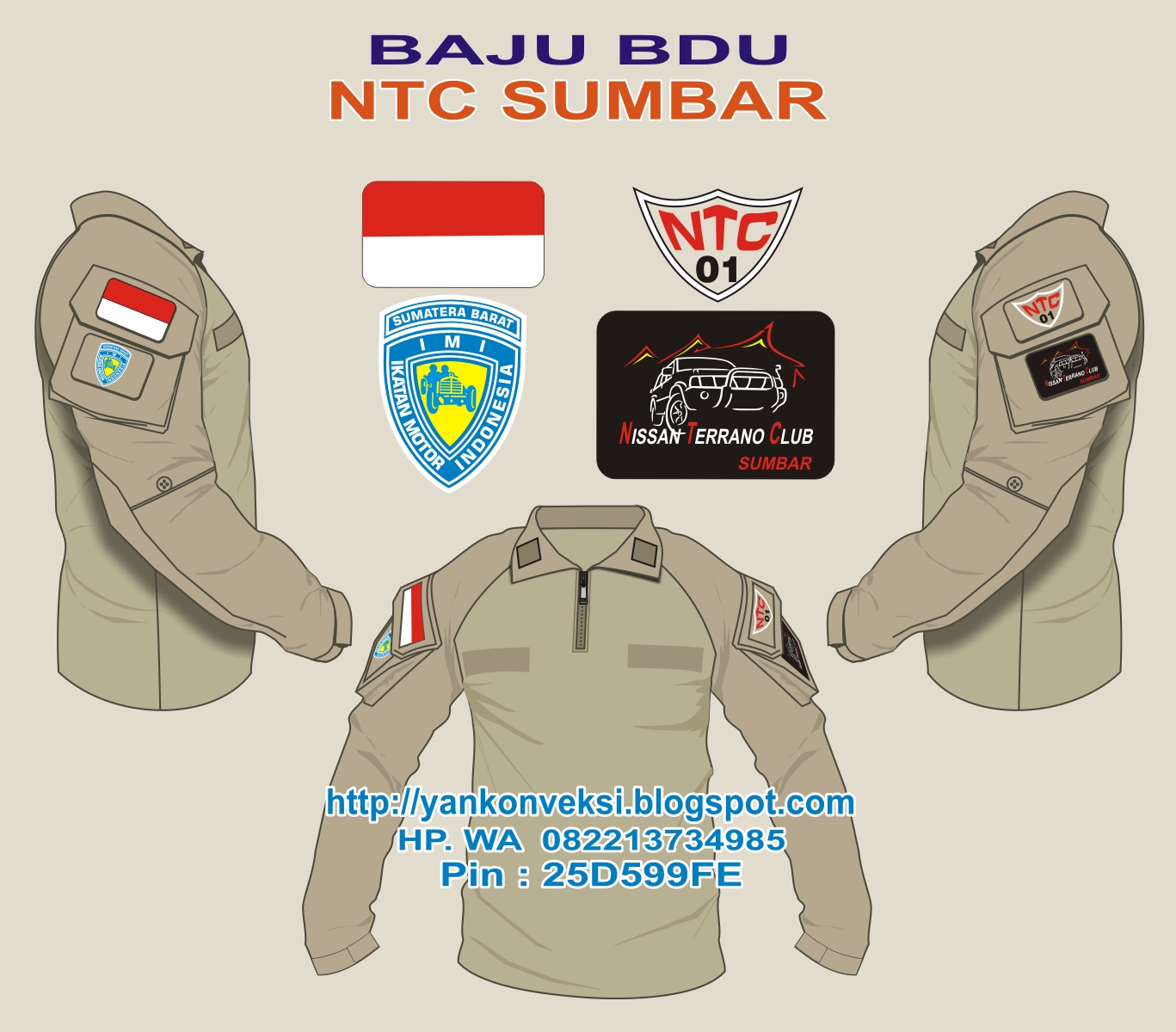 BAJU KAOS BDU KEMEJA BDU