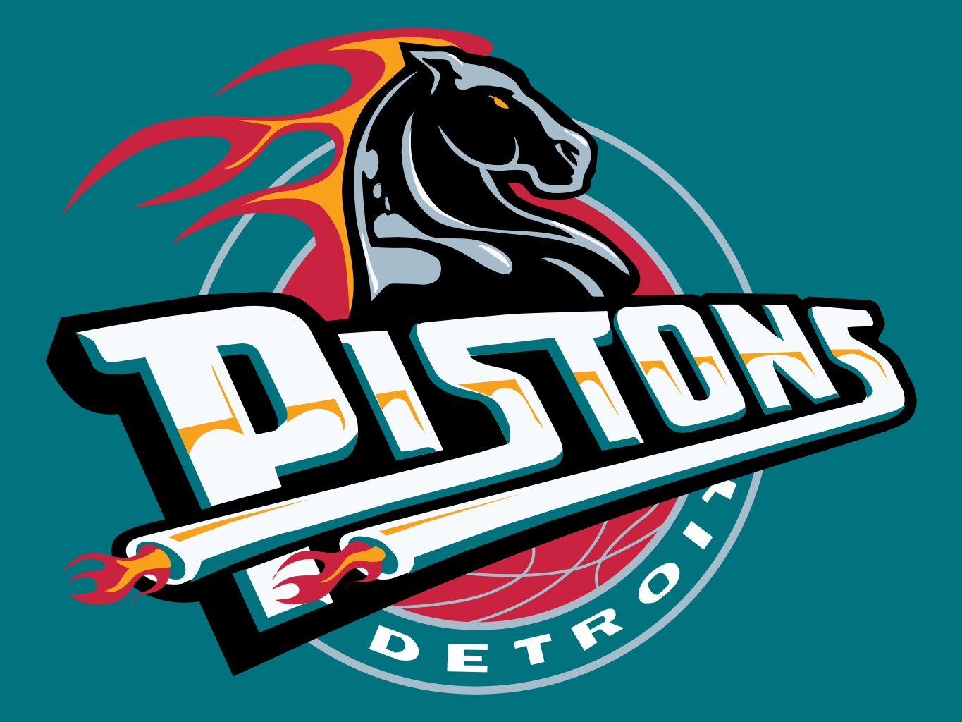 History Of All Logos All Detroit Pistons Logos