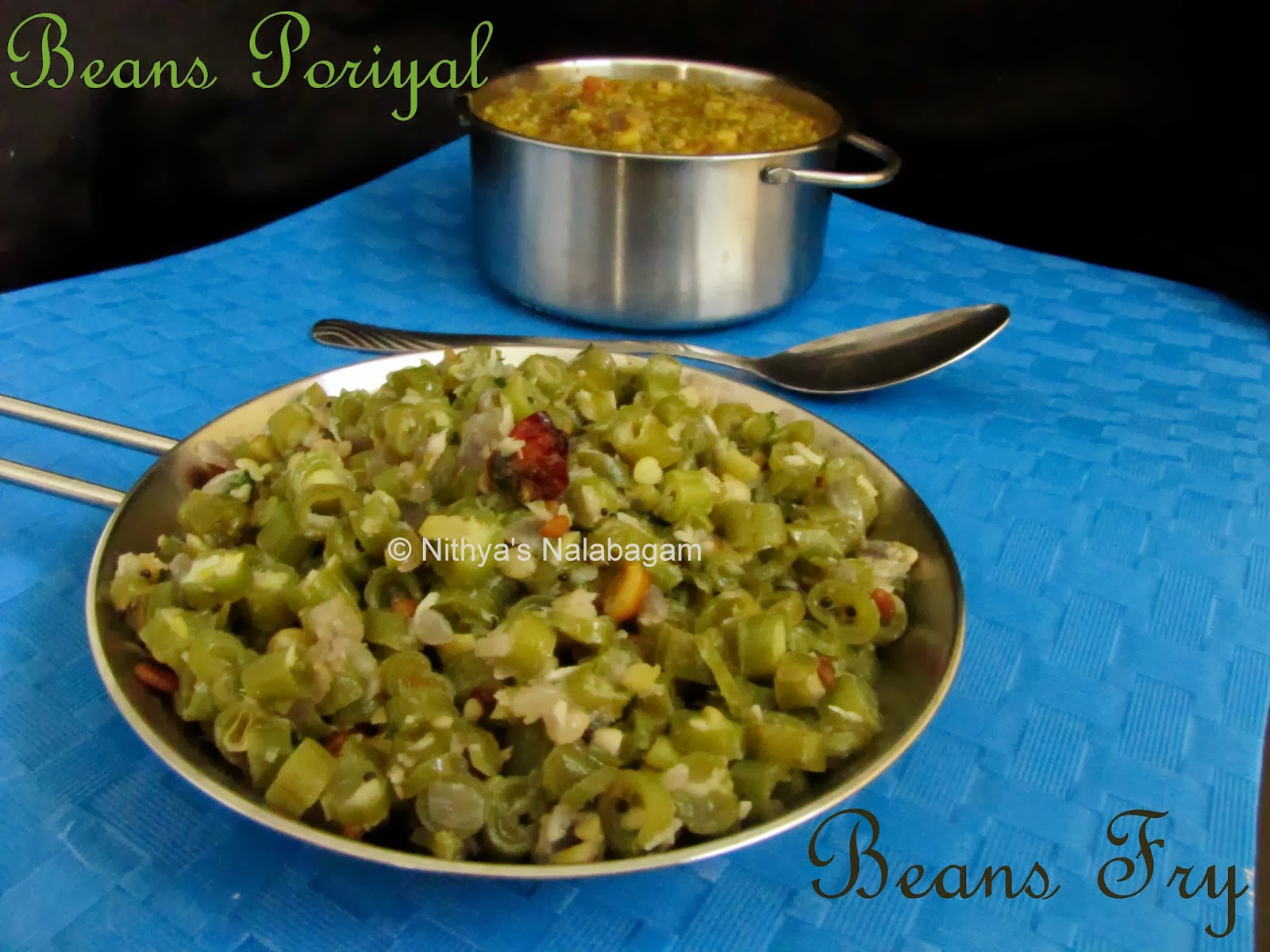 Green Beans Poriyal Beans Fry Nithya's Nalabagam