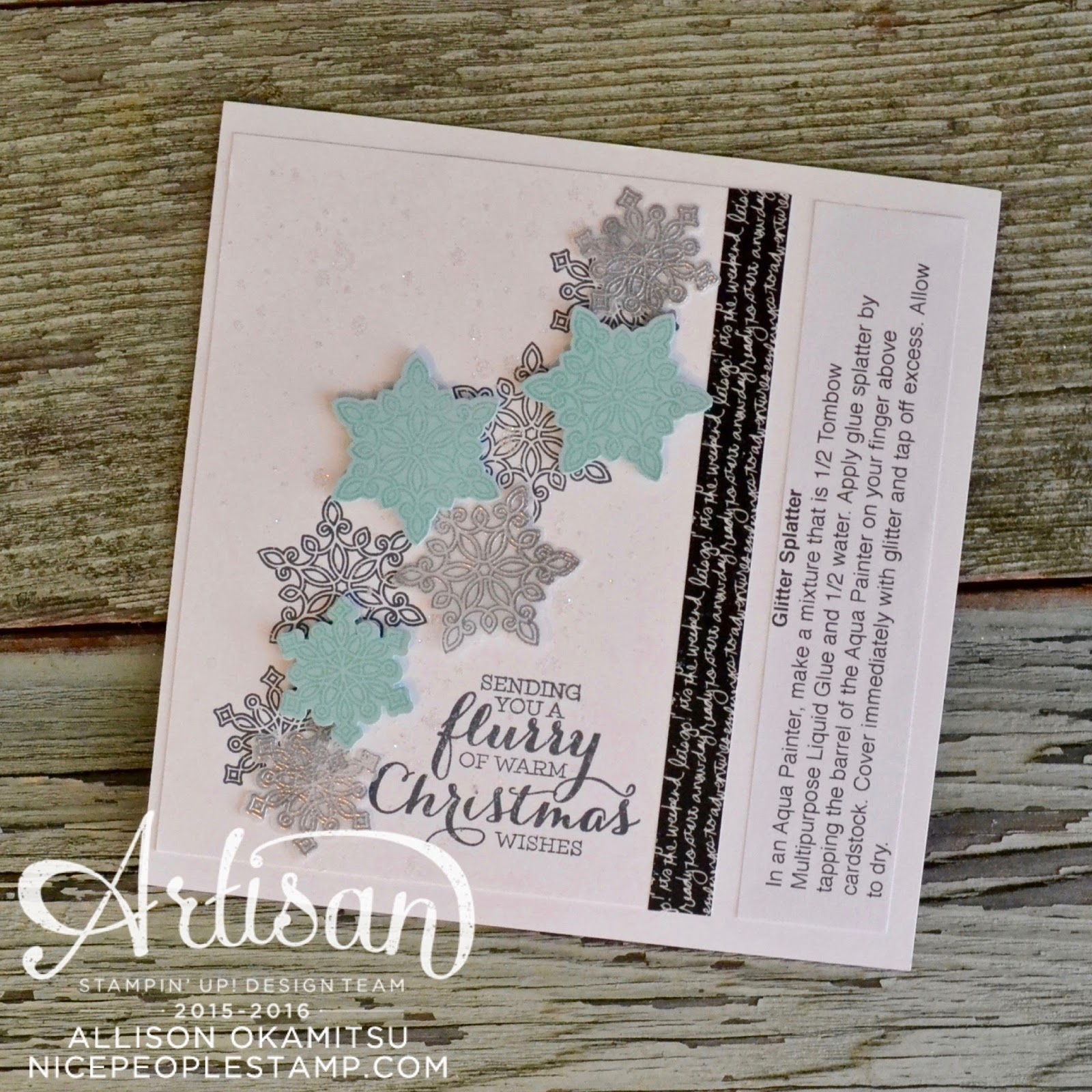 nice people STAMP! Stampin' Up! Canada Flurry of Wishes Glitter