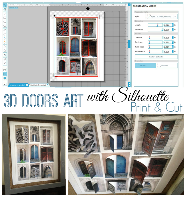 Door Photos Shadow Box with Silhouette Studio (How to Design and Print and Cut) Silhouette
