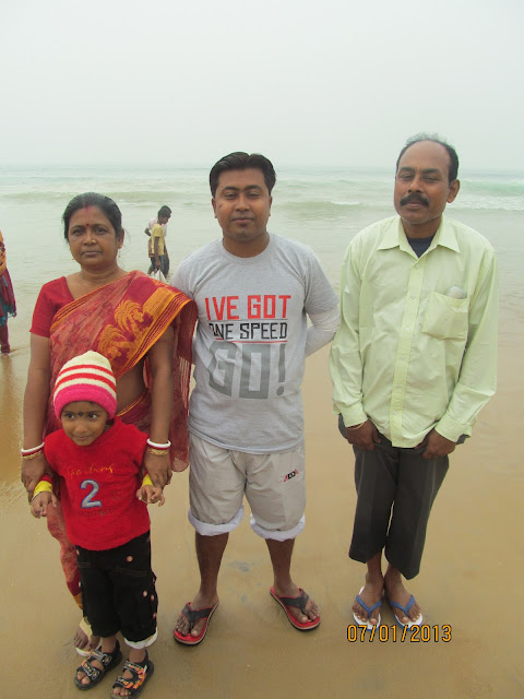 Babai enjoying Puri with family
